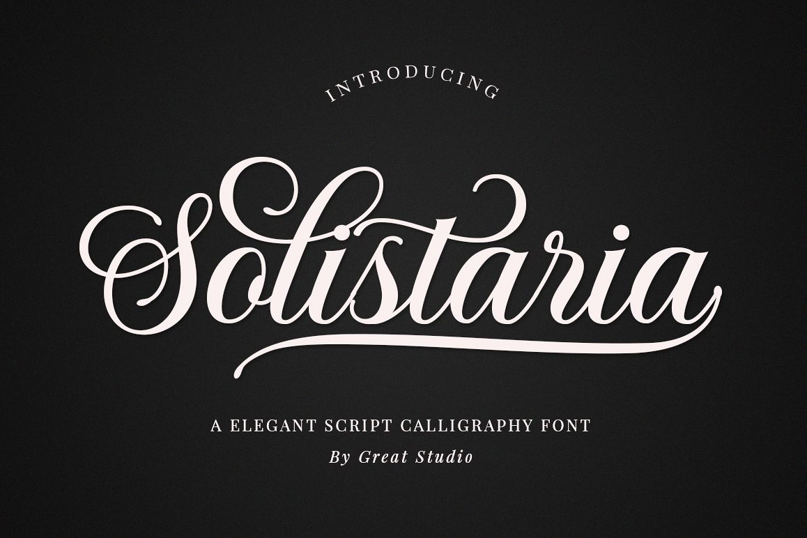 Solistaria-Elegant Calligraphy Font example image 1