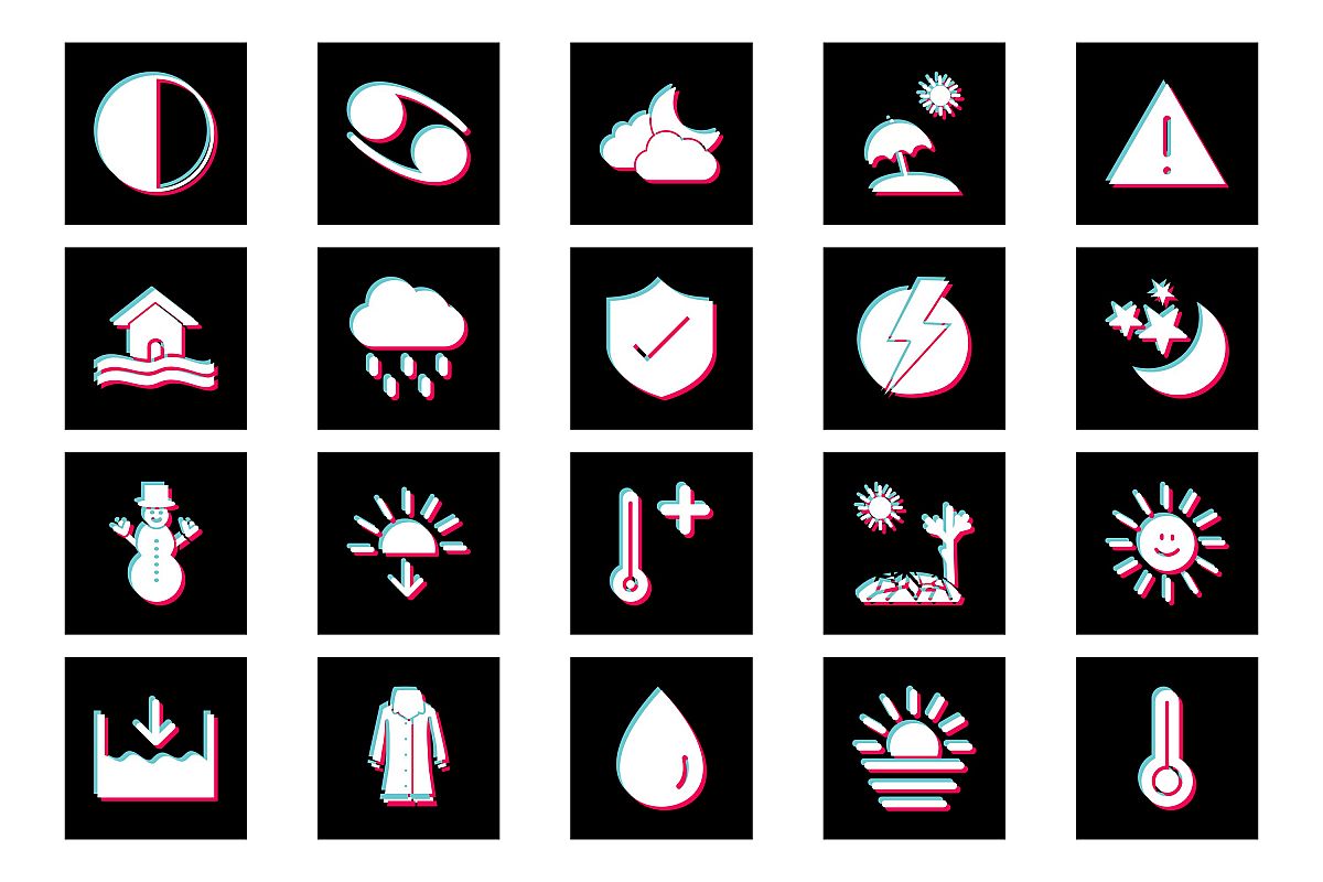 Set Of Weather And Season Icons example image 1