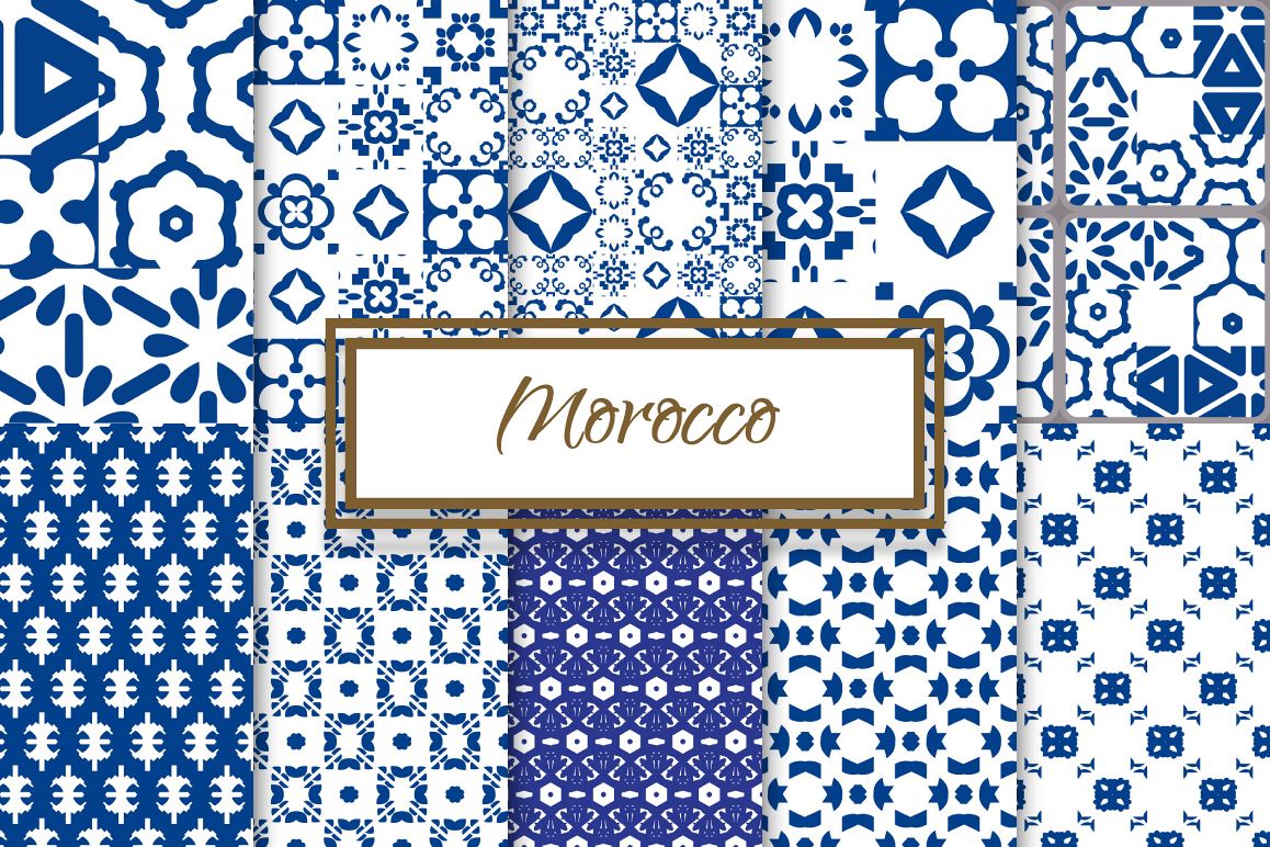 Morocco Blue and White Patterns example image 1