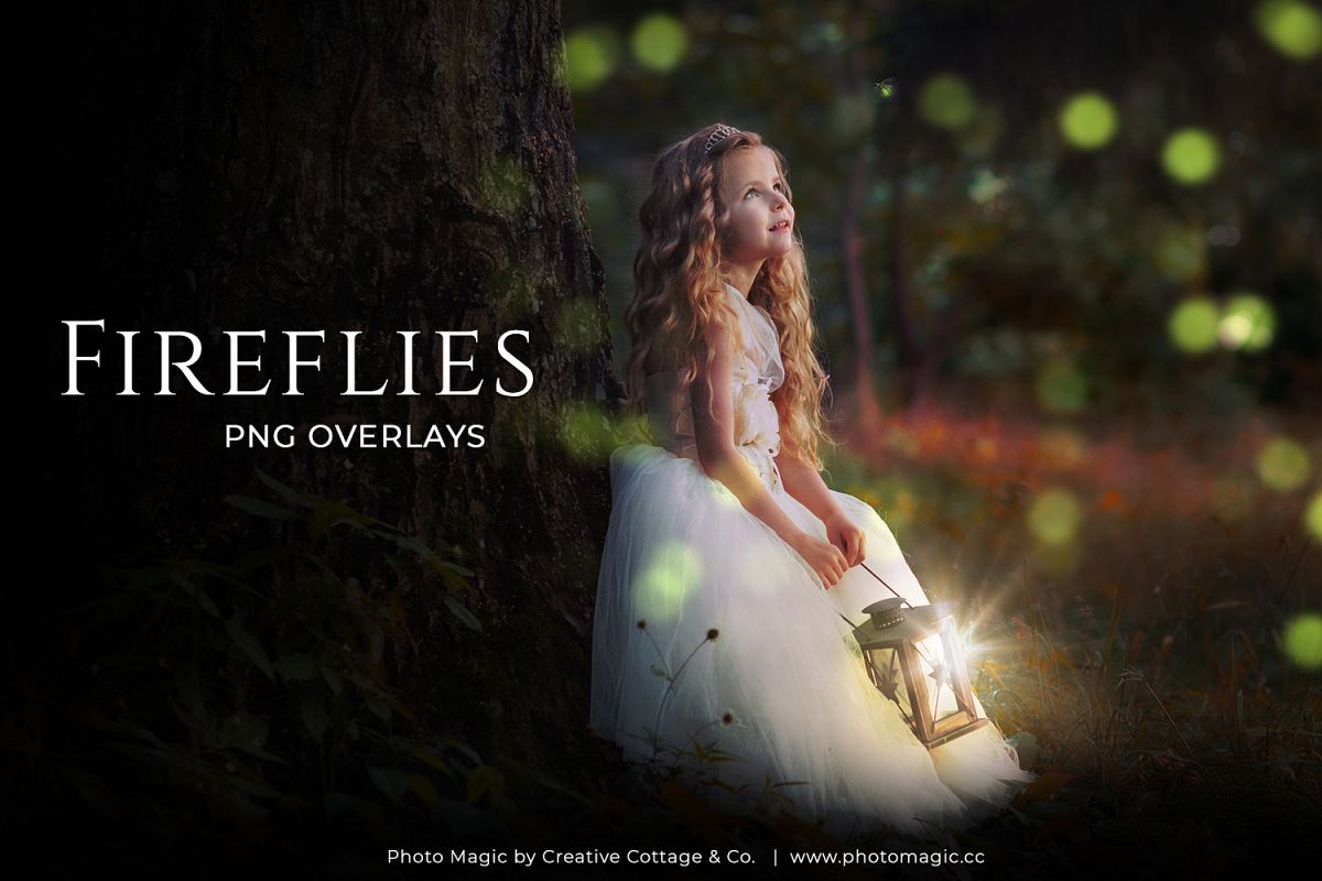 Fantasy Fireflies Photo Overlays example image 1