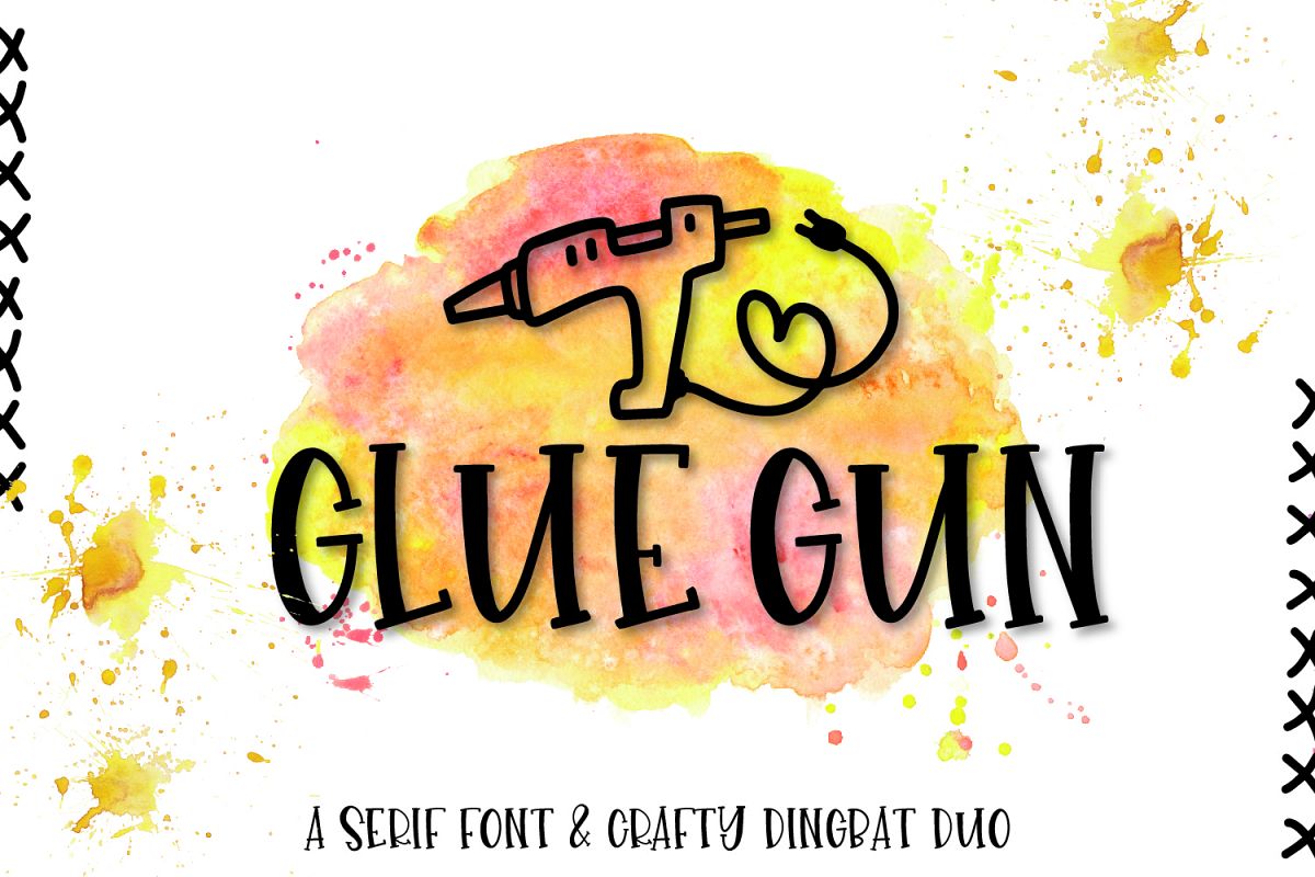 Glue Gun - A Serif Font & Crafty Dingbat Duo example image 1