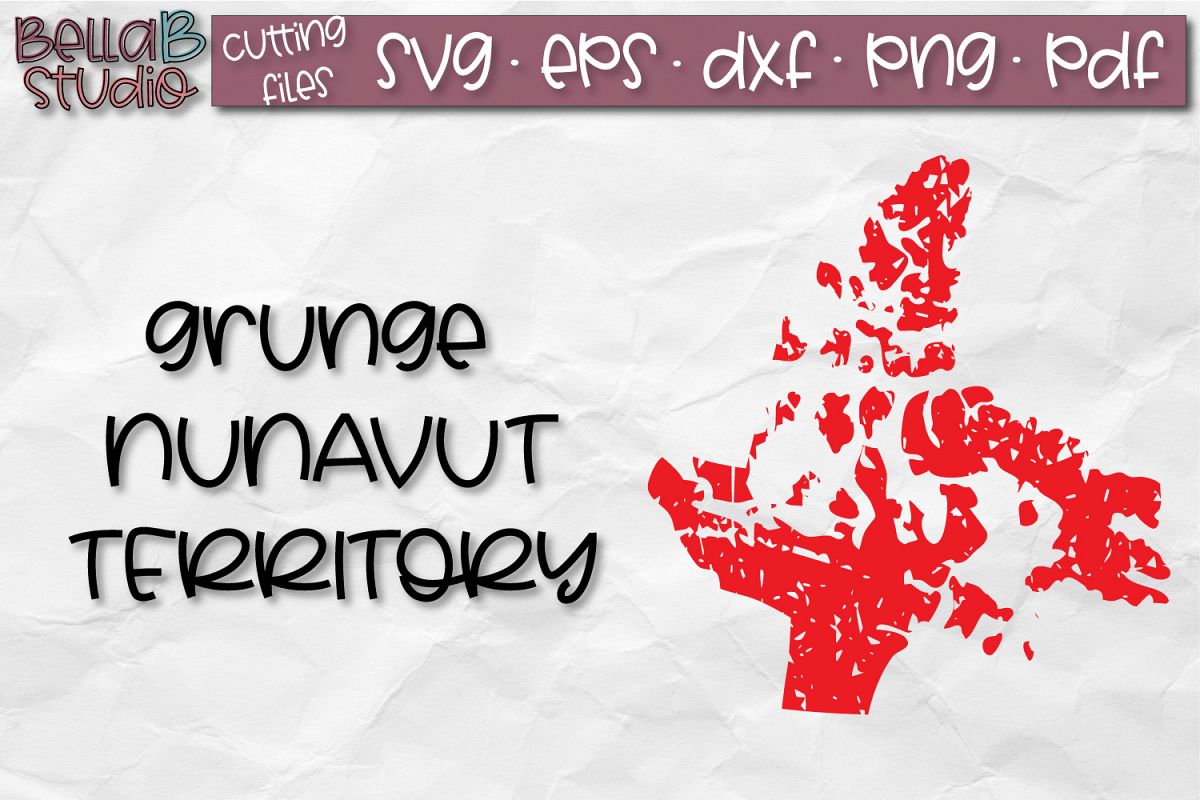 Nunavut SVG, Canada, Canadian SVG, Distressed SVG example image 1