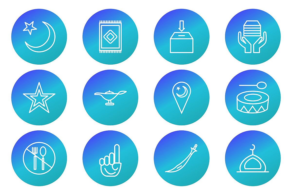 Set Of Ramadan Icons example image 1