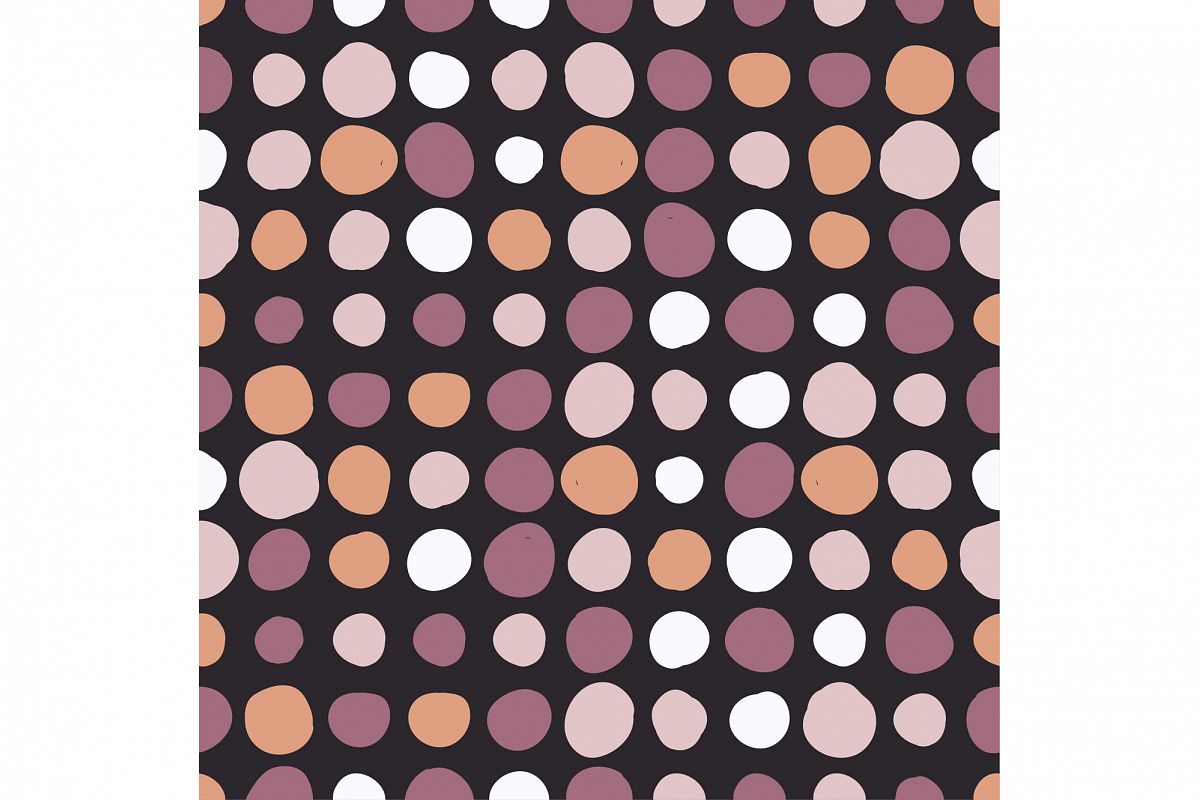 Seamless vector decorative background with polka dots. example image 1