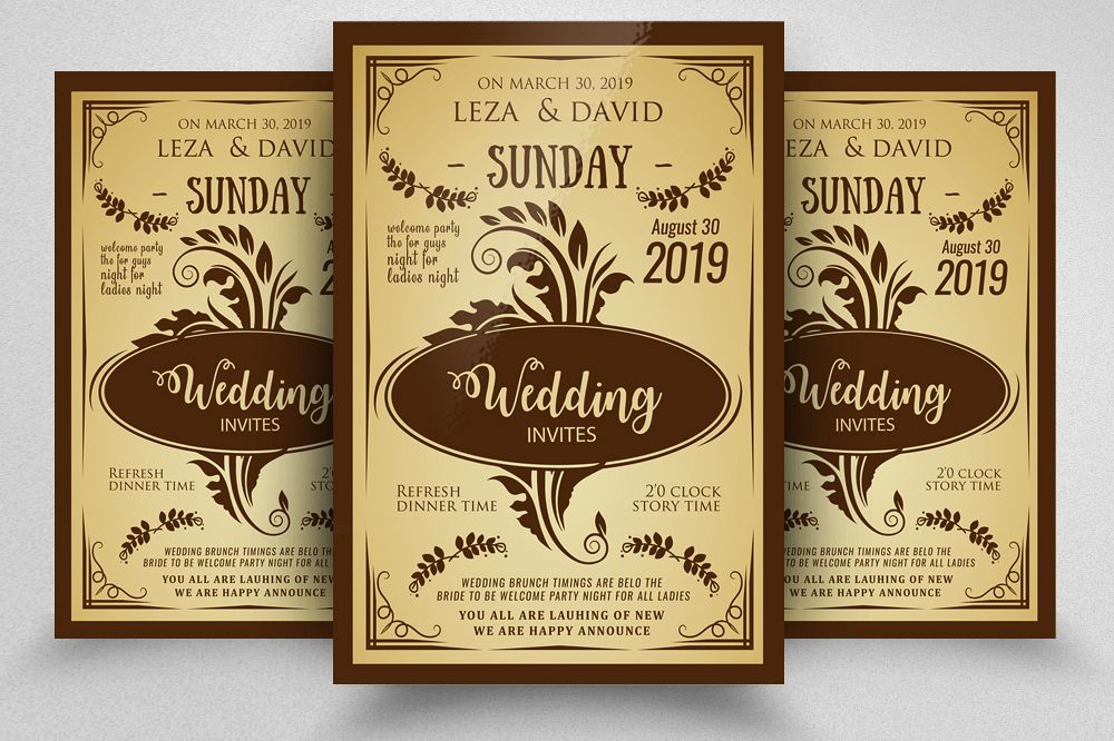 Wedding Invitation Poster Template example image 1
