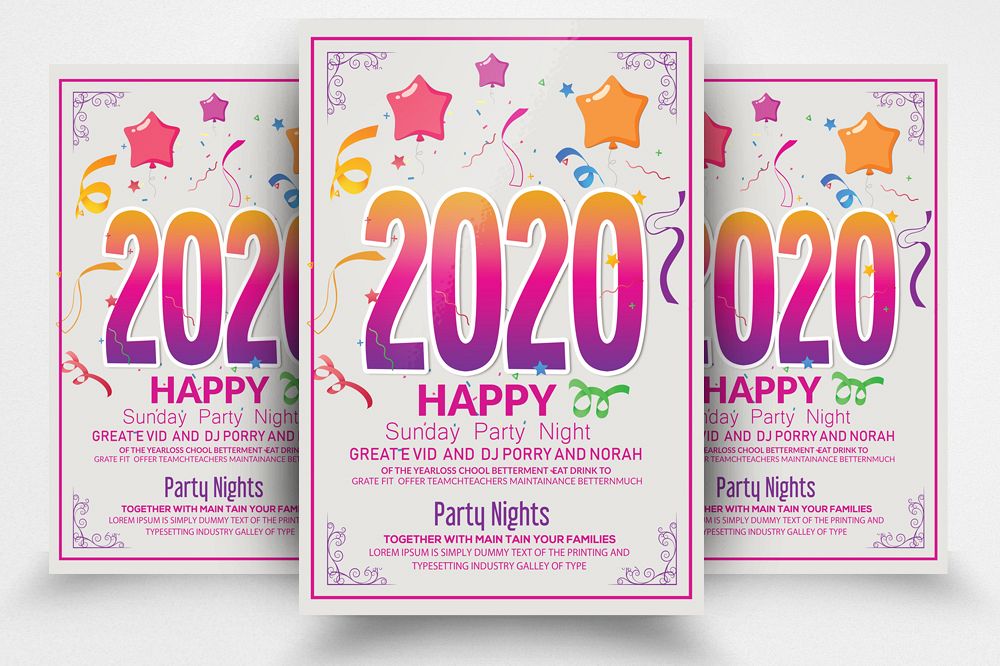 New Year Party Night Flyer/Poster example image 1