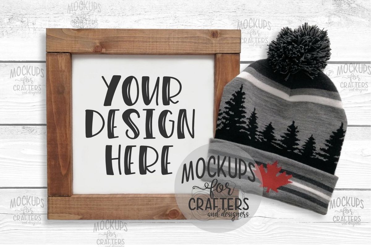 Wood Sign Mock-Up - Rustic/Winter theme example image 1