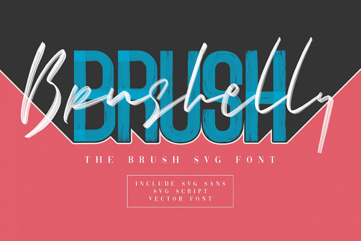 Brushelly SVG Brush Font example image 1