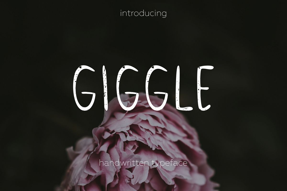 Giggle handwritten typeface. example image 1