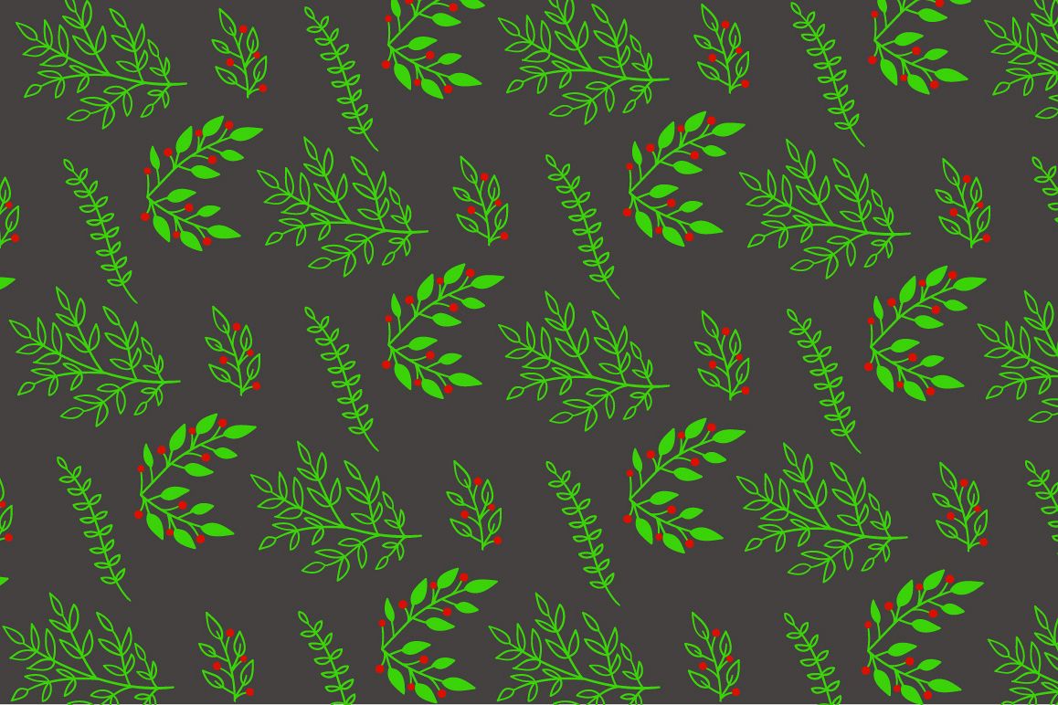 Christmas floral pattern example image 1
