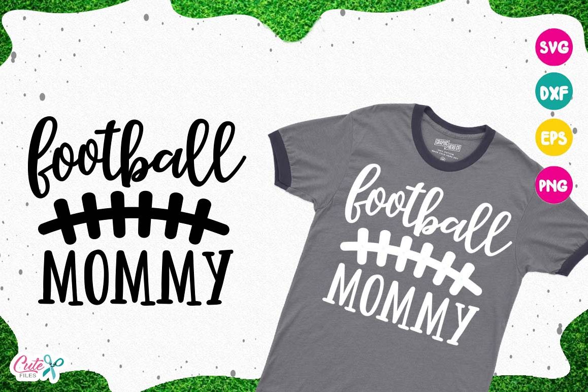 Football mommy SVG, cut files for craftter example image 1
