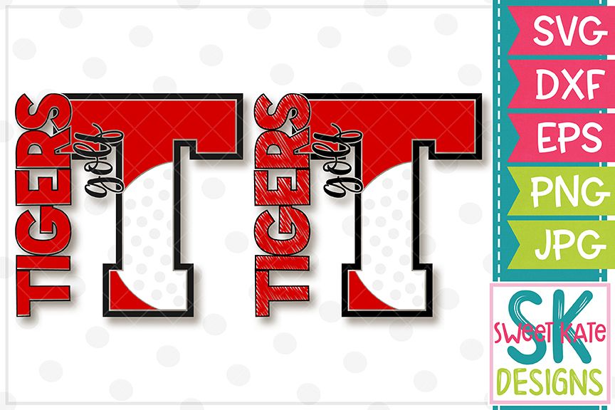T Tigers Golf SVG DXF EPS PNG JPG example image 1