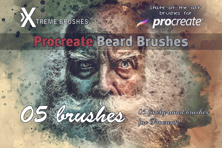 Procreate Beard Brushes example image 1