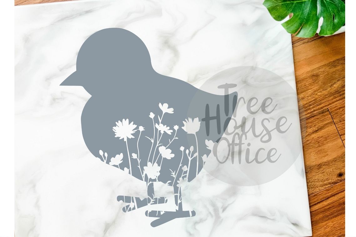 Floral Chick Mandala Forest Zentangle Flower SVG/DXF/PNG example image 1