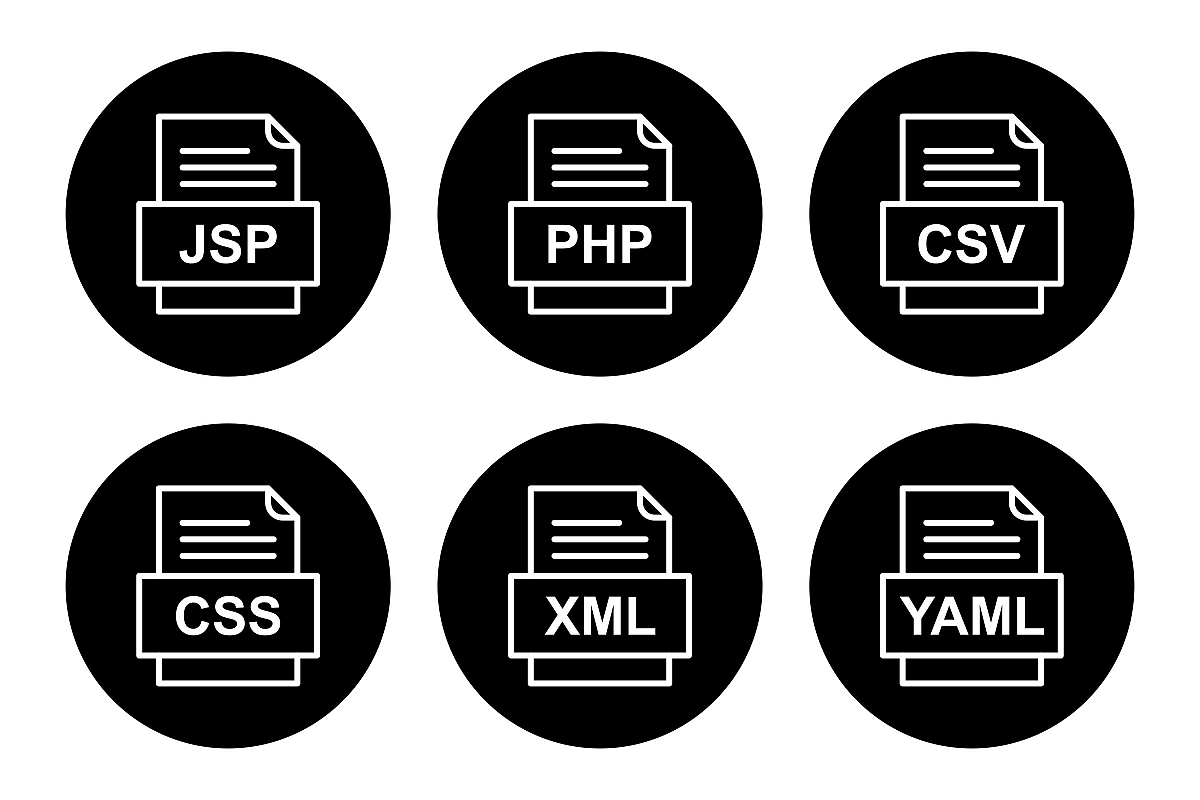 Set Of File Formats Icons example image 1