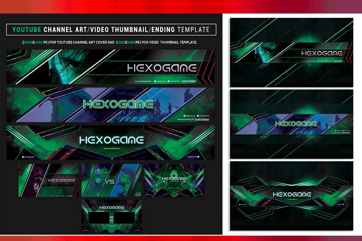 Hexo Game Youtube Templates example image 1