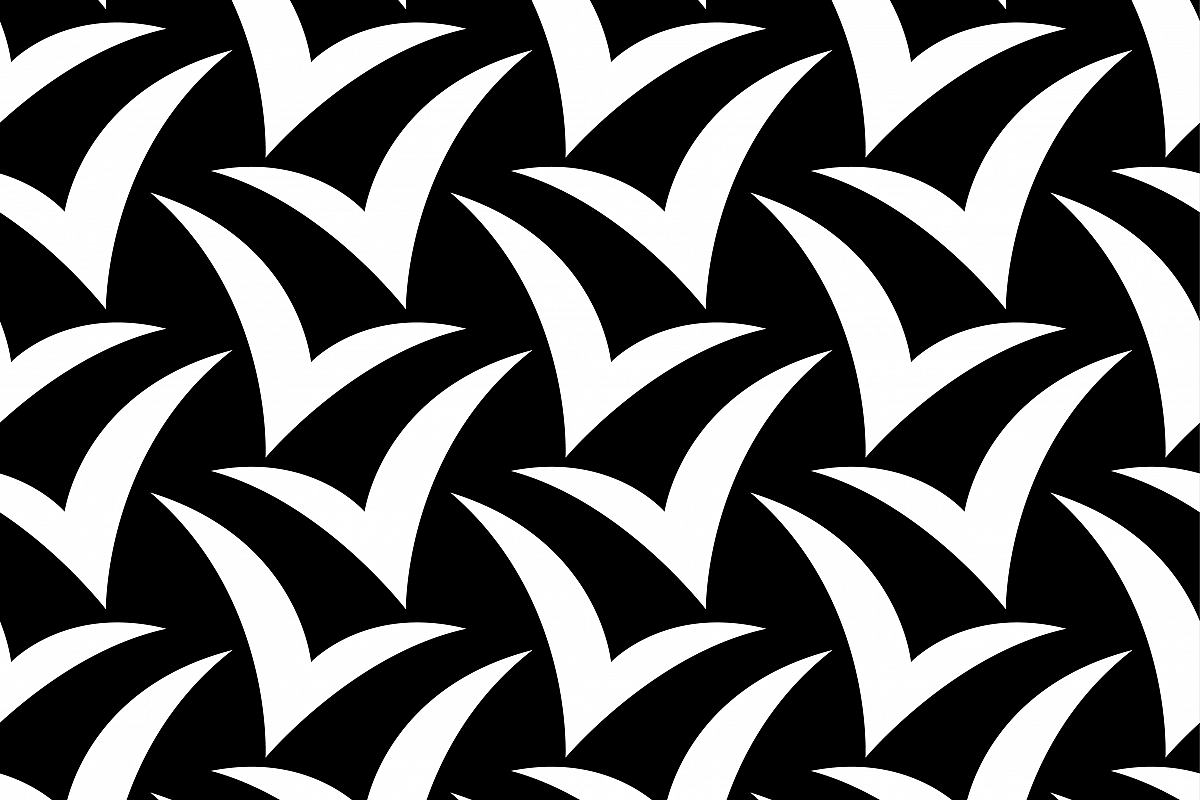 Seamless background with silhouettes of birds against the sky. Flat design. Vector illustration. Textile rapport. example image 1