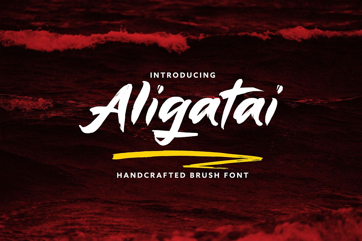 Aligatai Brush Font example image 1