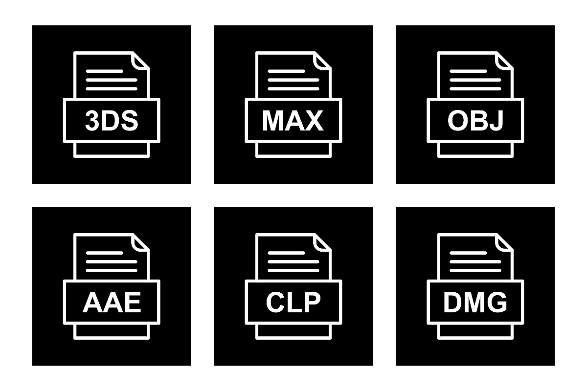 Set Of File Formats Icons example image 1