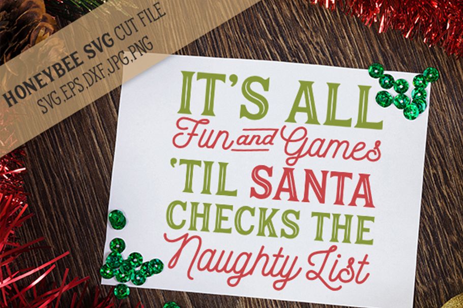 It's All Fun And Games Santa svg example image 1