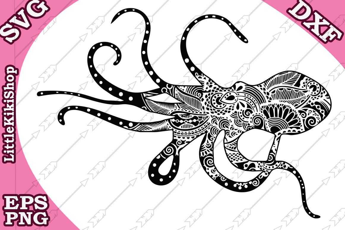 Download Octopus Svg ,Mandala Octopus Svg,Zentangle octopus Svg