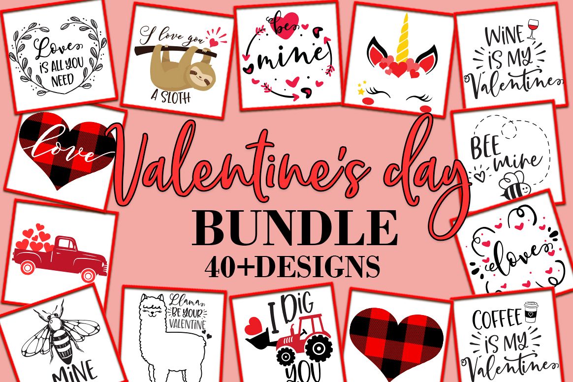 Download Valentine's Day Quotes Sayings SVG Design Bundle