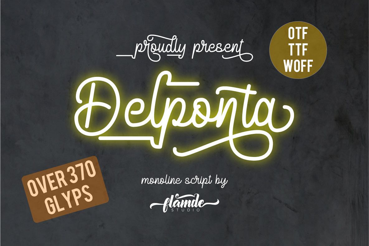 Delponta | Monoline Script example image 1