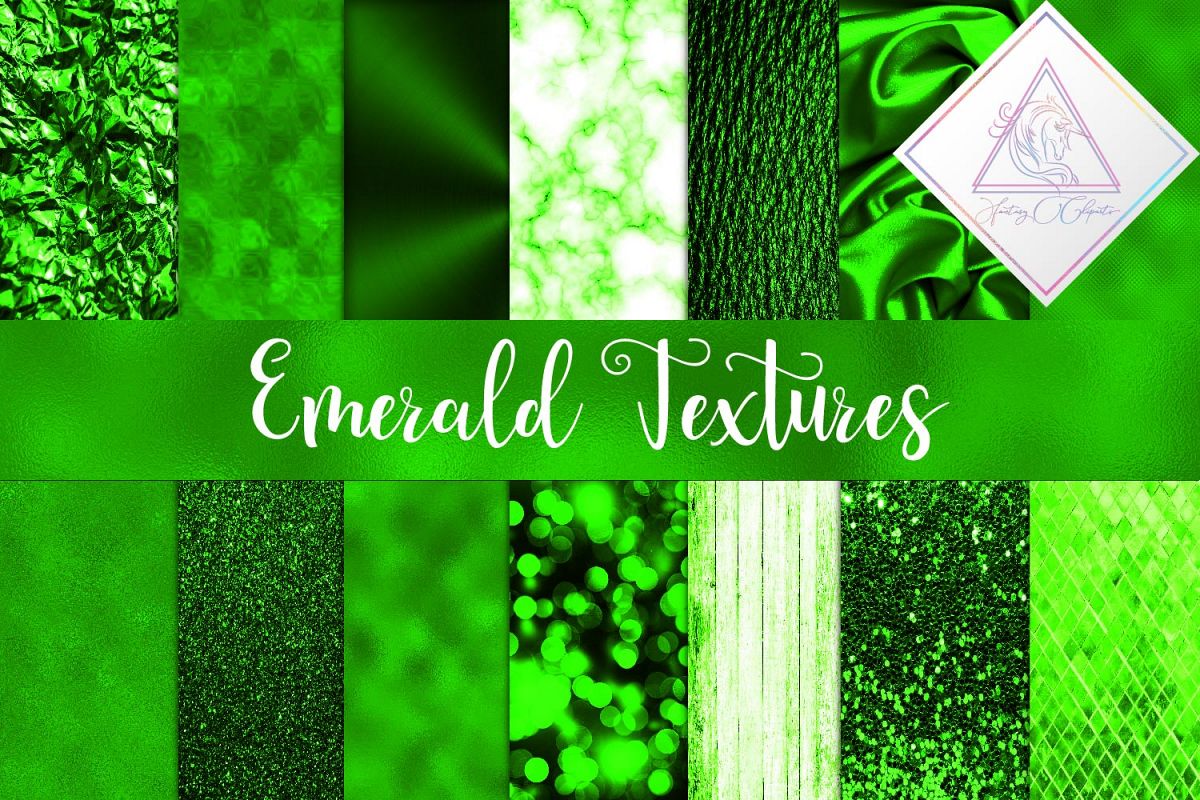 Emerald Textures Digital Paper example image 1