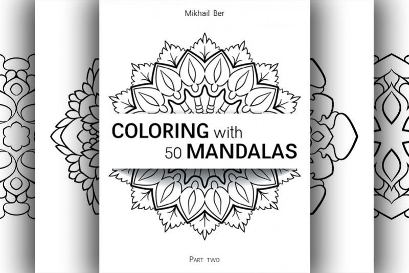 Coloring with 50 floral mandalas. Part two. example image 1