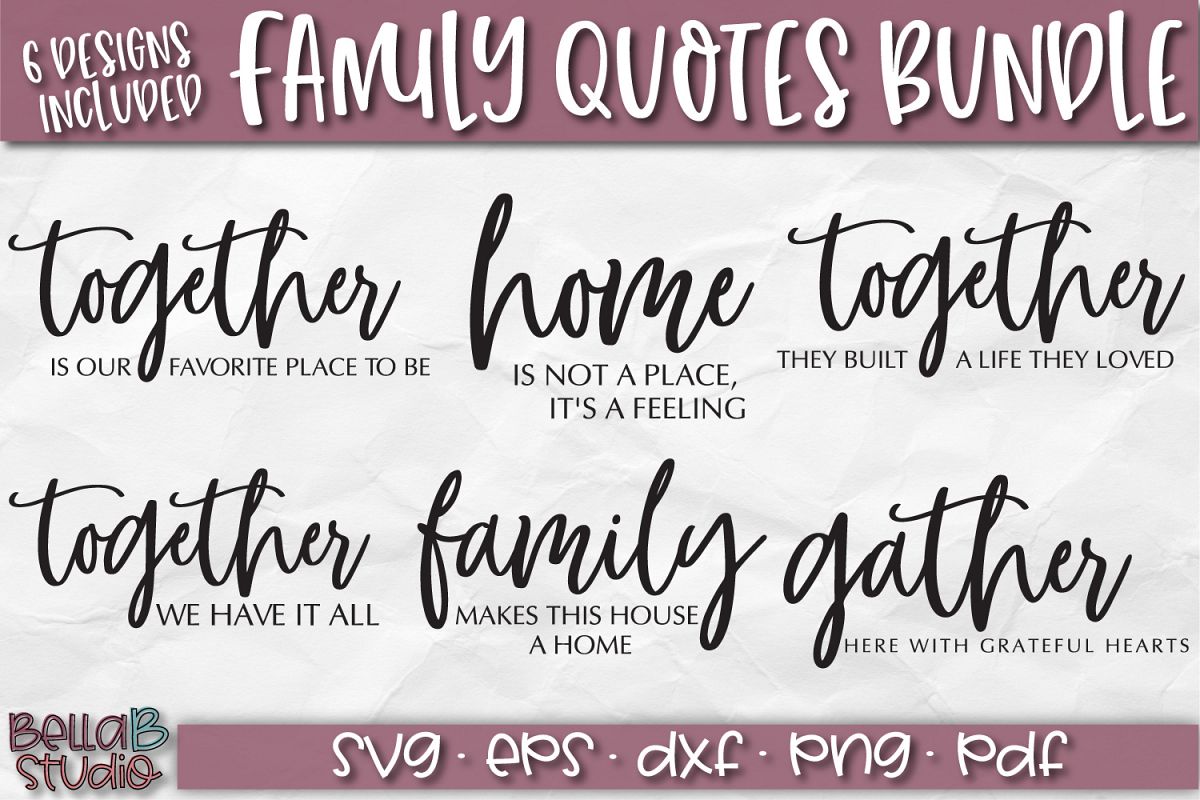 Download Family Quotes SVG Bundle, Home Sign SVG (50568) | SVGs ...