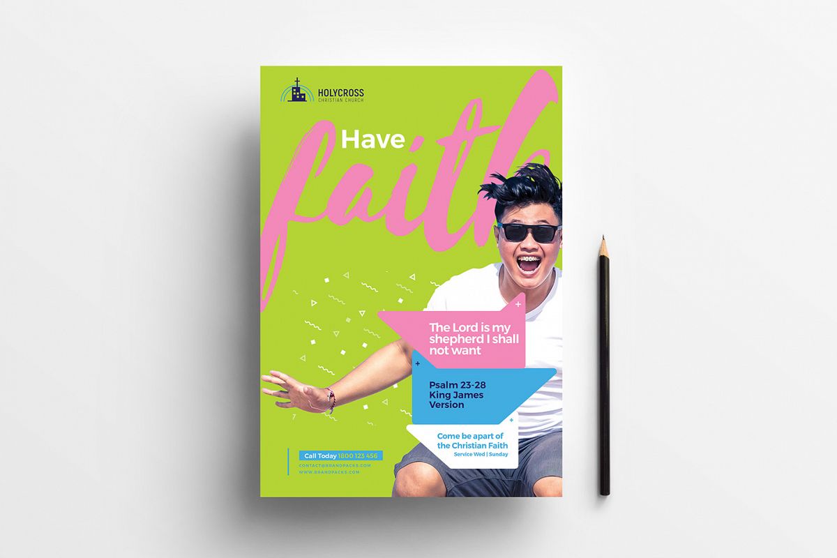 A4 Easter Service Poster Template example image 1