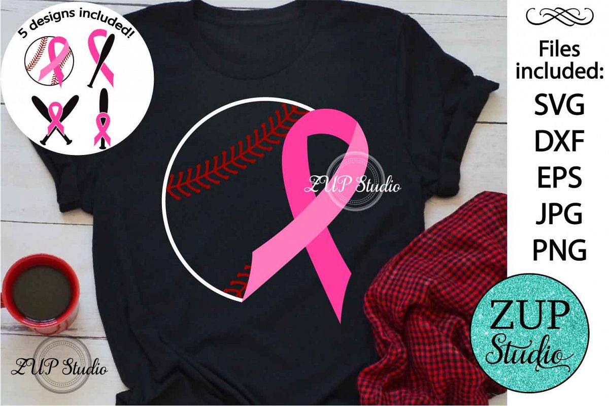 Breast Cancer Ribbon cutting files svg 13 example image 1