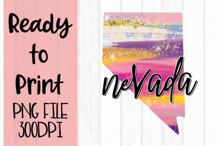 Nevada Painted States Ready to Print example image 1