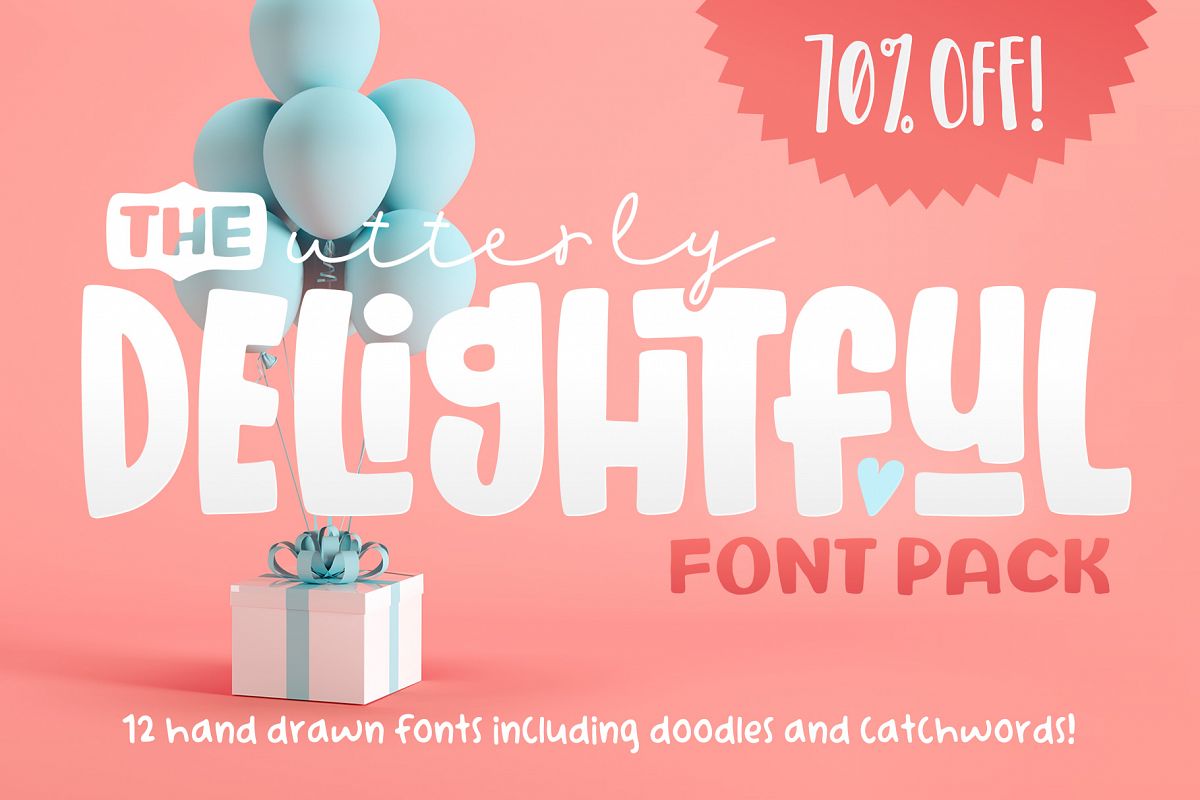 The Utterly Delightful Font Pack example image 1