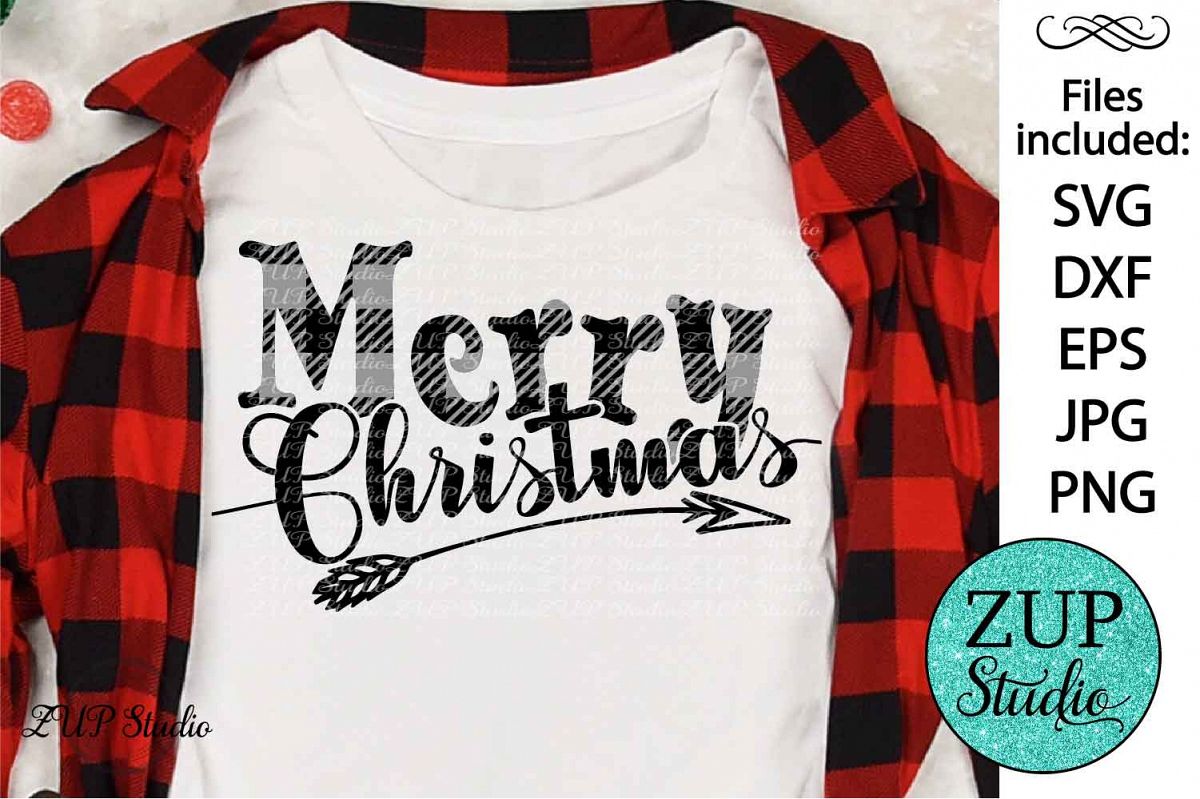 Download Merry Christmas Plaid SVG Design Cutting Files 300