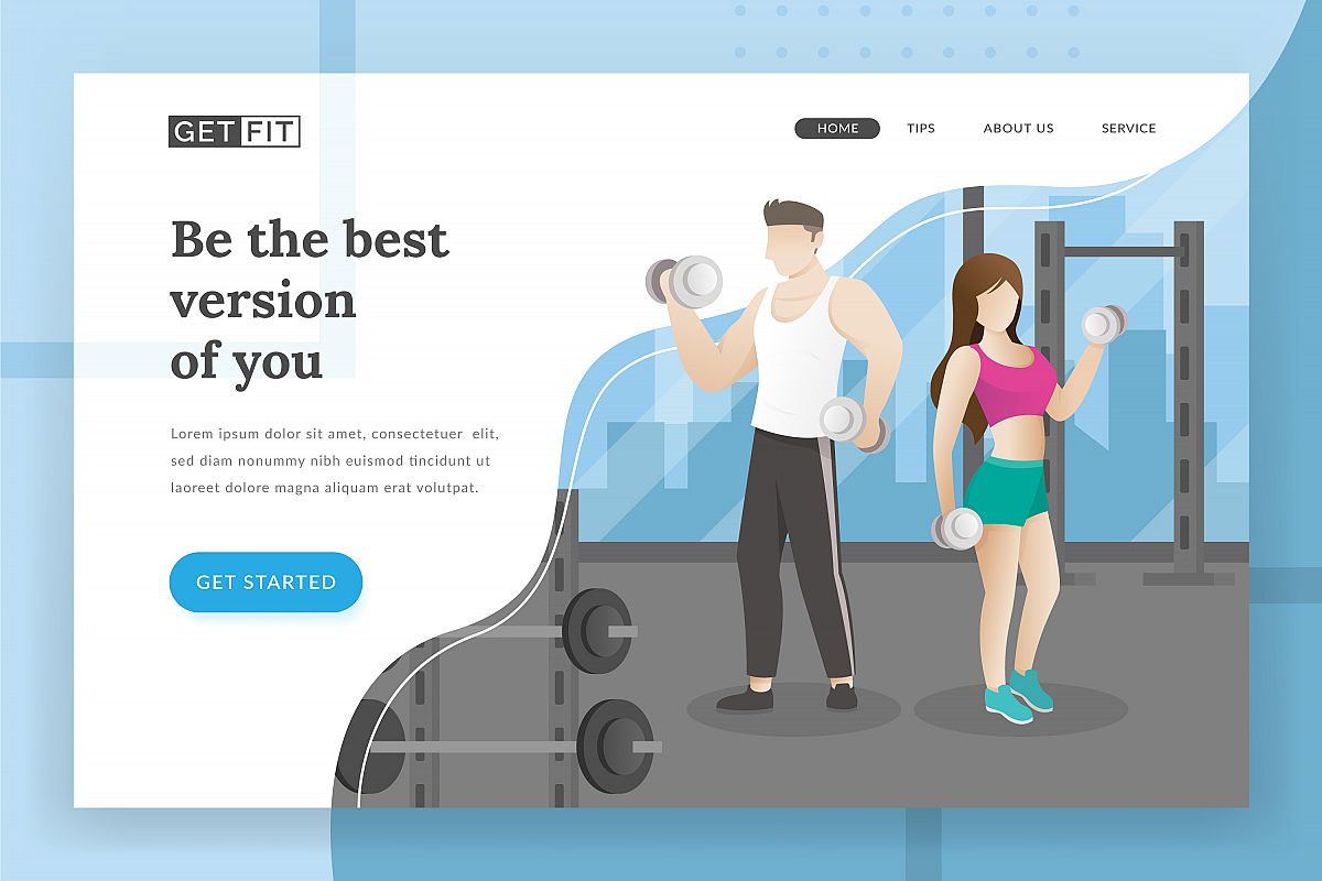 Fitness landing page example image 1