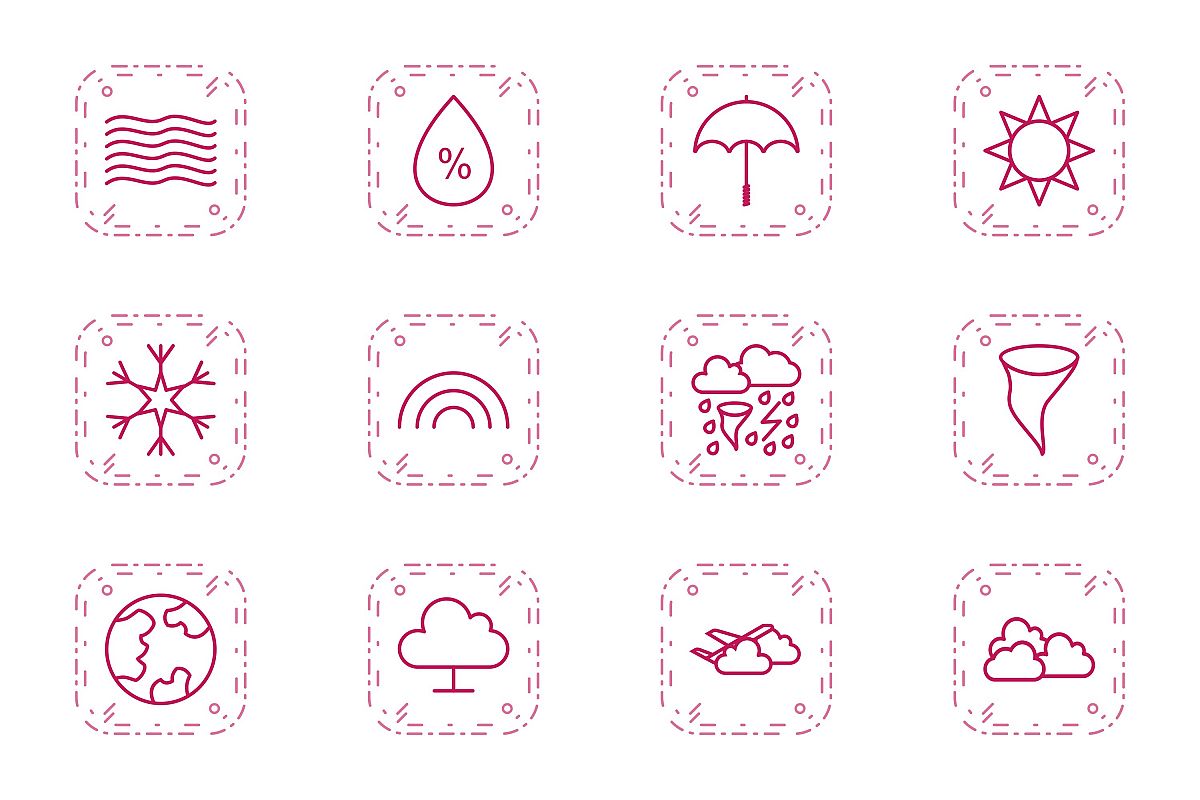 Set Of Weather And Season Icons example image 1
