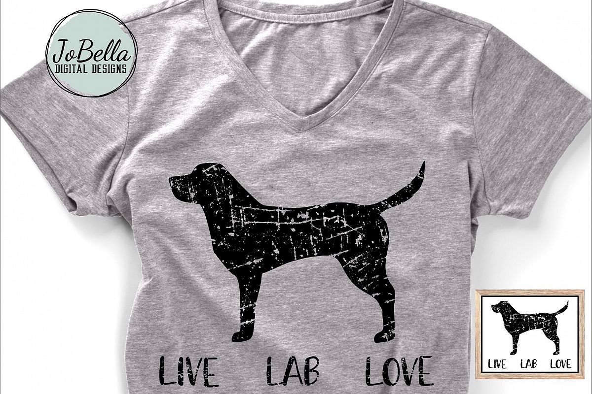 Distressed Labrador SVG and Printable Dog Lover Design example image 1