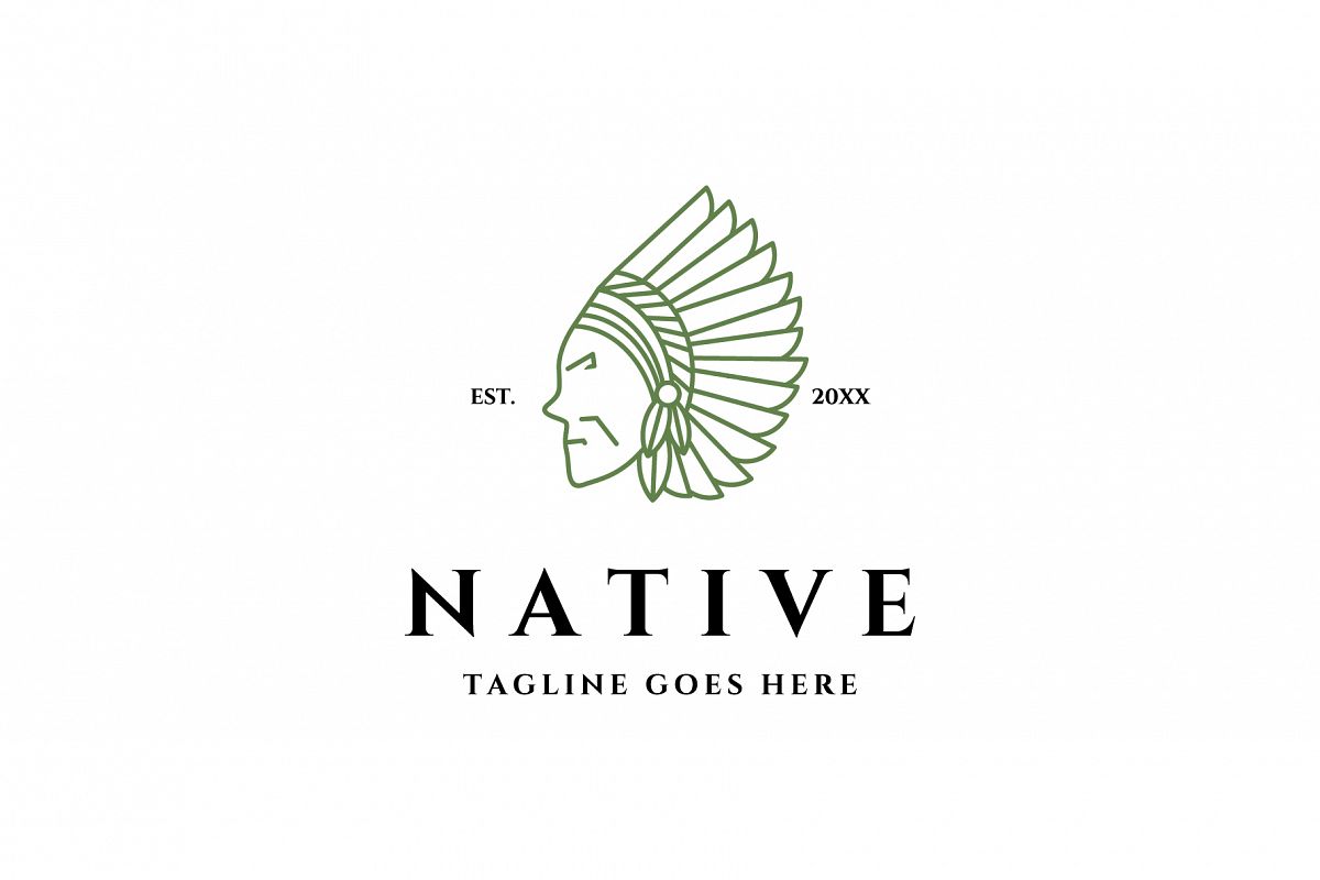 native american indians logo example image 1