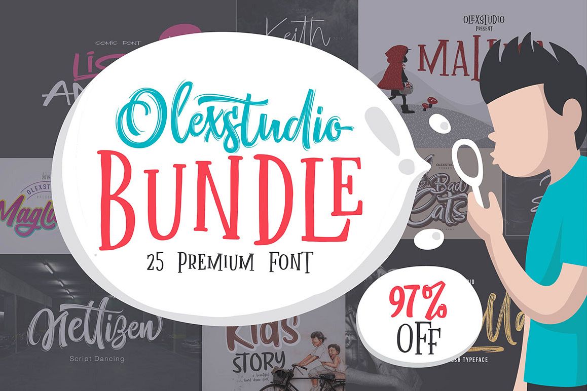 Olexstudio - FRESH FONT BUNDLE 2019 example image 1