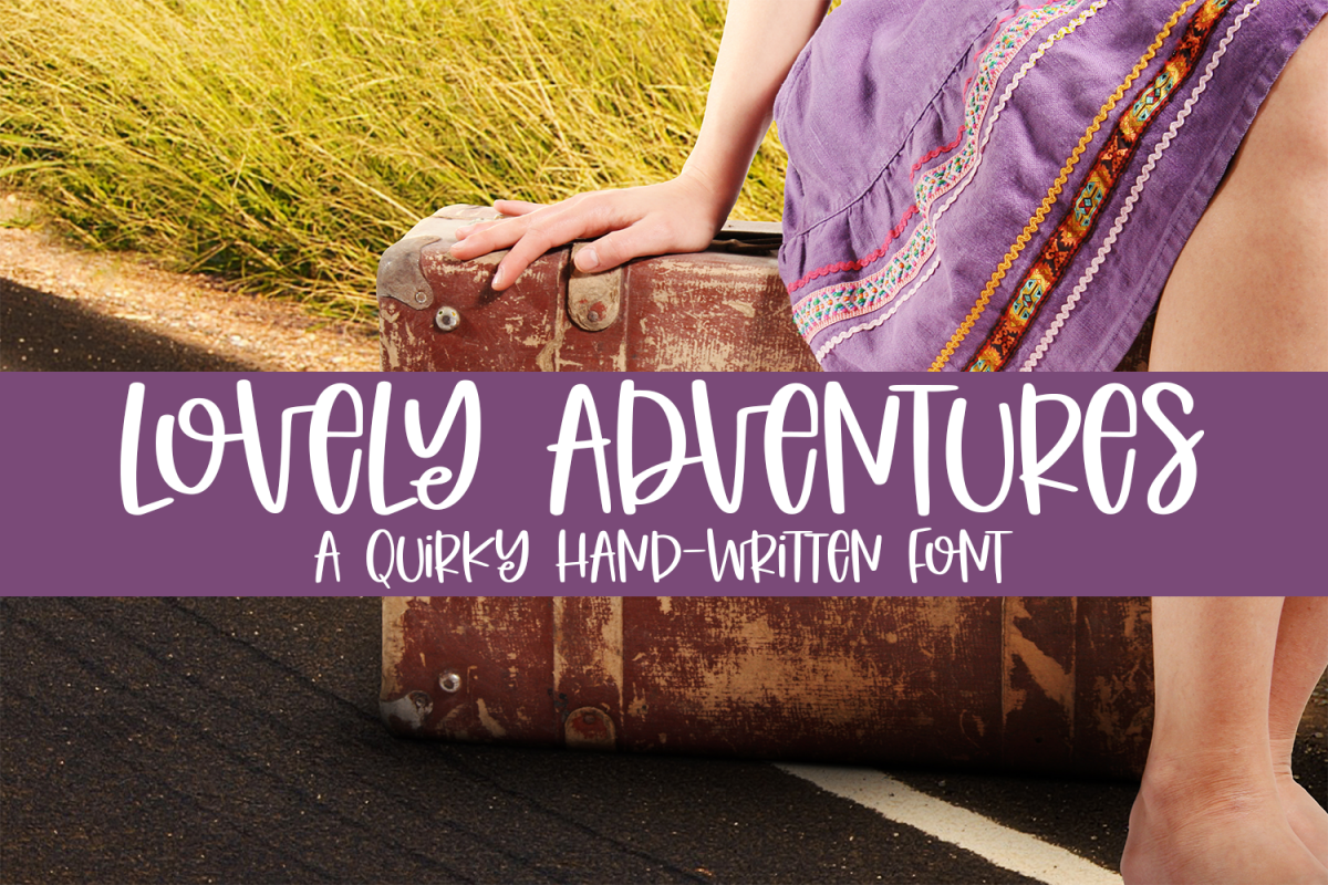 Lovely Adventures - A Quirky Hand-Written Font example image 1