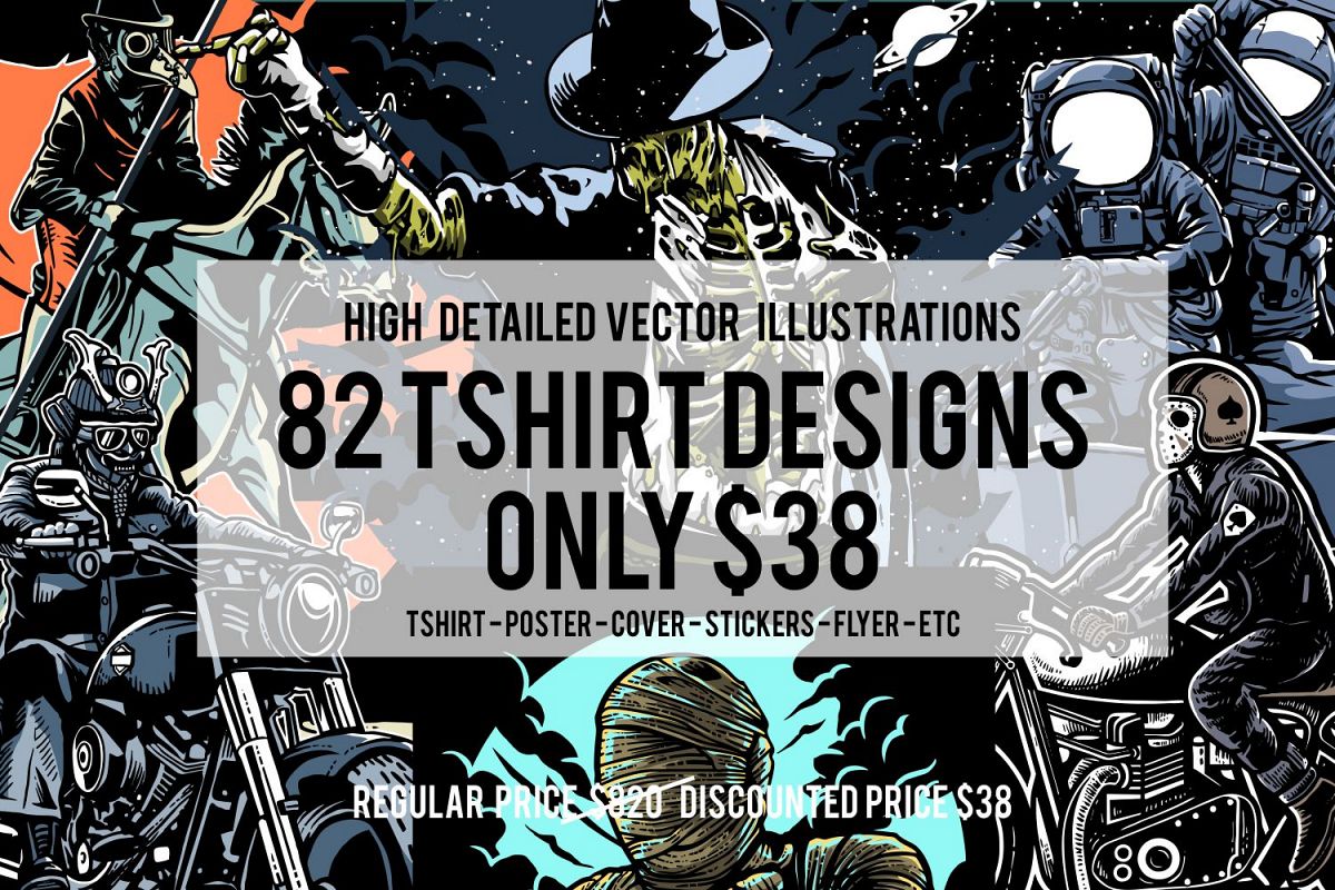 82 Tshirt Designs Bundle example image 1