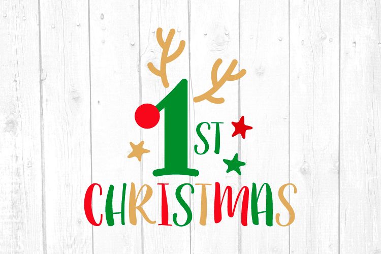First Christmas Svg, Christmas, Christmas Svg, Baby Tshirt example image 1