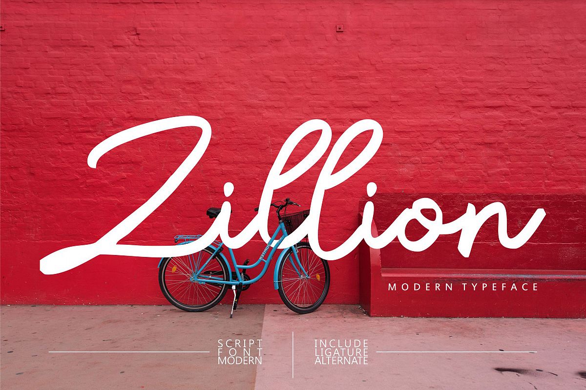 Zillion| Modern Script Font example image 1