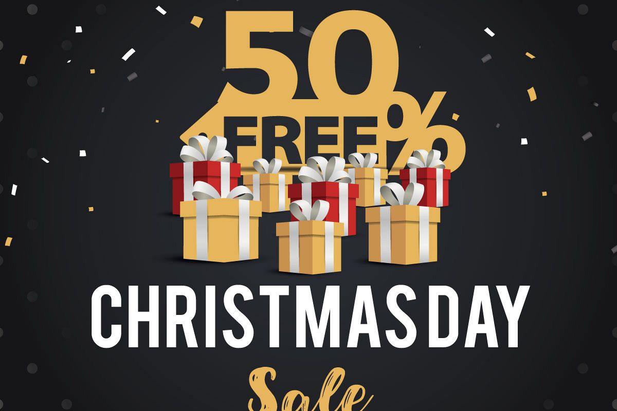 Christmas and New Year 2018 Discount Sale banners example image 1