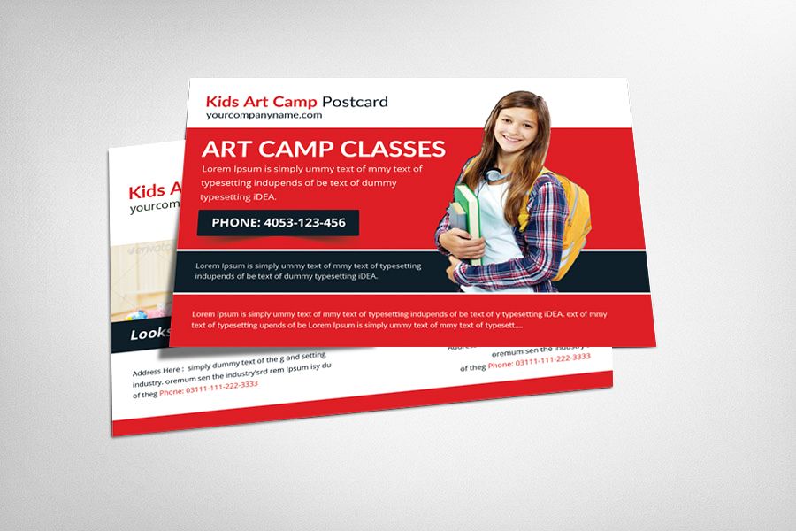 Kids Art Camp Postcard Template example image 1