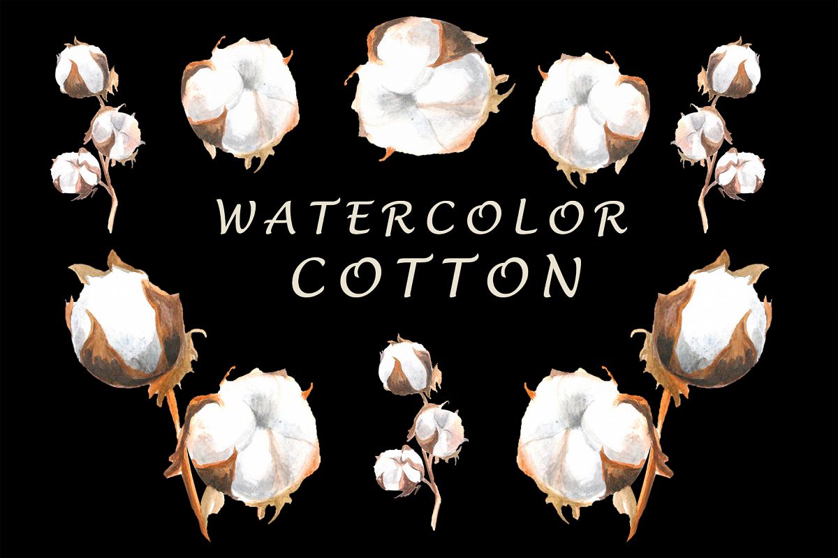 Watercolor cotton example image 1