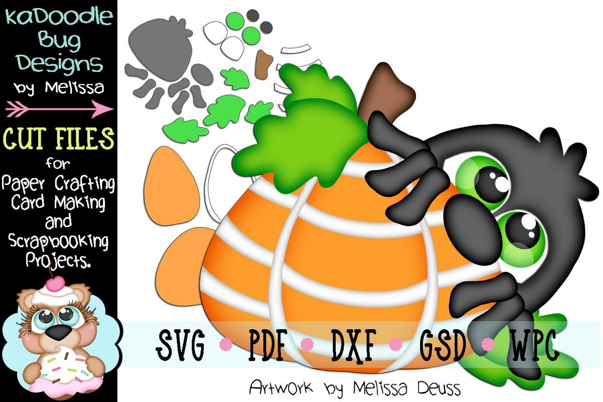 Fall Spiderweb Pumpkin Cut File - SVG PDF DXF GSD WPC example image 1