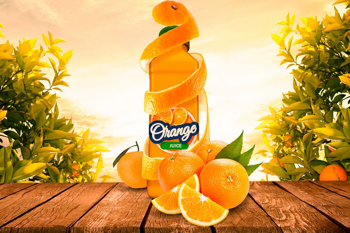 Bottle Juice Mockup Advertising example image 1