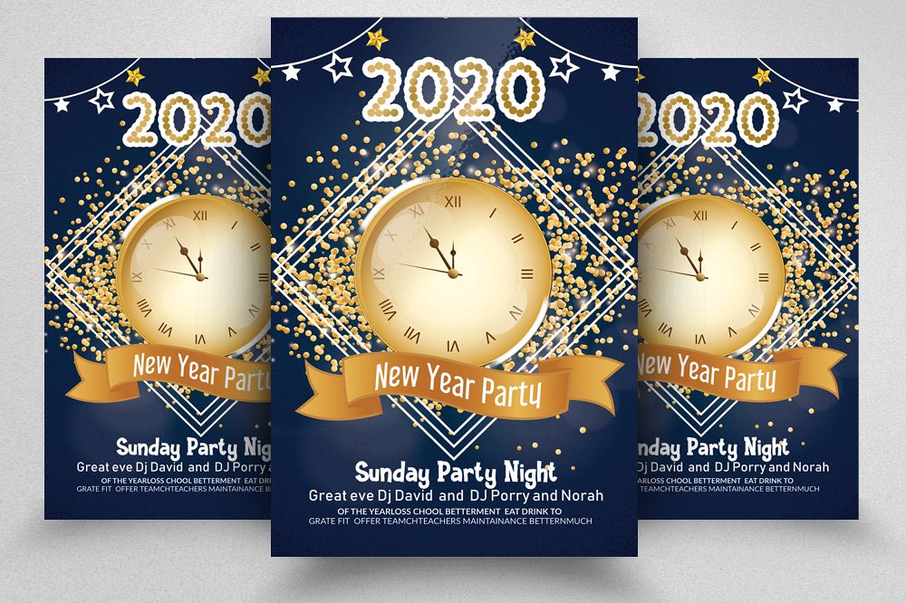 Happy New Year Party Flyer/Poster example image 1